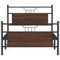 vidaXL Bettgestell ohne Matratze Braun Eiche 100x190 cm Holzwerkstoff vidaXL Bettgestell ohne Matratze Braun Eiche 100x190 cm Holzwerkstoff