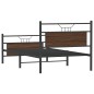 vidaXL Bettgestell ohne Matratze Braun Eiche 100x190 cm Holzwerkstoff vidaXL Bettgestell ohne Matratze Braun Eiche 100x190 cm Holzwerkstoff