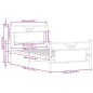 vidaXL Bettgestell ohne Matratze Braun Eiche 100x190 cm Holzwerkstoff vidaXL Bettgestell ohne Matratze Braun Eiche 100x190 cm Holzwerkstoff