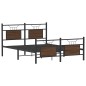 vidaXL Bettgestell ohne Matratze Braun Eiche 137x190 cm Holzwerkstoff vidaXL Bettgestell ohne Matratze Braun Eiche 137x190 cm Holzwerkstoff