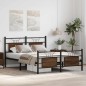 vidaXL Bettgestell ohne Matratze Braun Eiche 137x190 cm Holzwerkstoff vidaXL Bettgestell ohne Matratze Braun Eiche 137x190 cm Holzwerkstoff