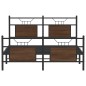 vidaXL Bettgestell ohne Matratze Braun Eiche 137x190 cm Holzwerkstoff vidaXL Bettgestell ohne Matratze Braun Eiche 137x190 cm Holzwerkstoff