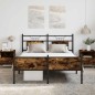 vidaXL Bettgestell ohne Matratze Räuchereiche 150x200 cm Holzwerkstoff vidaXL Bettgestell ohne Matratze Räuchereiche 150x200 cm Holzwerkstoff