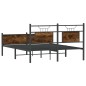 vidaXL Bettgestell ohne Matratze Räuchereiche 150x200 cm Holzwerkstoff vidaXL Bettgestell ohne Matratze Räuchereiche 150x200 cm Holzwerkstoff