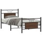 vidaXL Bettgestell ohne Matratze Braun Eiche 90x190 cm Holzwerkstoff vidaXL Bettgestell ohne Matratze Braun Eiche 90x190 cm Holzwerkstoff