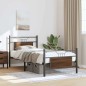 vidaXL Bettgestell ohne Matratze Braun Eiche 90x190 cm Holzwerkstoff vidaXL Bettgestell ohne Matratze Braun Eiche 90x190 cm Holzwerkstoff