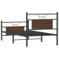 vidaXL Bettgestell ohne Matratze Braun Eiche 90x190 cm Holzwerkstoff vidaXL Bettgestell ohne Matratze Braun Eiche 90x190 cm Holzwerkstoff