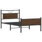 vidaXL Bettgestell ohne Matratze Braun Eiche 100x200 cm Holzwerkstoff vidaXL Bettgestell ohne Matratze Braun Eiche 100x200 cm Holzwerkstoff