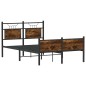 vidaXL Bettgestell ohne Matratze Räuchereiche 120x190 cm Holzwerkstoff vidaXL Bettgestell ohne Matratze Räuchereiche 120x190 cm Holzwerkstoff