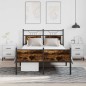 vidaXL Bettgestell ohne Matratze Räuchereiche 120x190 cm Holzwerkstoff vidaXL Bettgestell ohne Matratze Räuchereiche 120x190 cm Holzwerkstoff