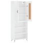vidaXL Highboard Hochglanz-Weiß 69,5x34x180 cm Holzwerkstoff vidaXL Highboard Hochglanz-Weiß 69,5x34x180 cm Holzwerkstoff