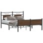 vidaXL Bettgestell ohne Matratze Braun Eiche 140x190 cm Holzwerkstoff vidaXL Bettgestell ohne Matratze Braun Eiche 140x190 cm Holzwerkstoff