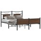 vidaXL Bettgestell ohne Matratze Braun Eiche 150x200 cm Holzwerkstoff vidaXL Bettgestell ohne Matratze Braun Eiche 150x200 cm Holzwerkstoff