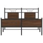 vidaXL Bettgestell ohne Matratze Braun Eiche 150x200 cm Holzwerkstoff vidaXL Bettgestell ohne Matratze Braun Eiche 150x200 cm Holzwerkstoff