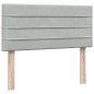 vidaXL Boxspringbett mit Matratze Hellgrau 90x210 cm Samt vidaXL Boxspringbett mit Matratze Hellgrau 90x210 cm Samt