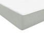 vidaXL Boxspringbett mit Matratze Hellgrau 90x210 cm Samt vidaXL Boxspringbett mit Matratze Hellgrau 90x210 cm Samt