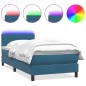vidaXL Boxspringbett mit Matratze Dunkelblau 80x220 cm Samt vidaXL Boxspringbett mit Matratze Dunkelblau 80x220 cm Samt