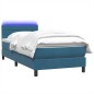 vidaXL Boxspringbett mit Matratze Dunkelblau 80x220 cm Samt vidaXL Boxspringbett mit Matratze Dunkelblau 80x220 cm Samt