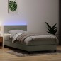 vidaXL Boxspringbett mit Matratze Hellgrau 90x220 cm Samt vidaXL Boxspringbett mit Matratze Hellgrau 90x220 cm Samt