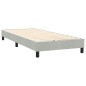 vidaXL Boxspringbett mit Matratze Hellgrau 90x220 cm Samt vidaXL Boxspringbett mit Matratze Hellgrau 90x220 cm Samt