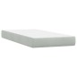 vidaXL Boxspringbett mit Matratze Hellgrau 90x220 cm Samt vidaXL Boxspringbett mit Matratze Hellgrau 90x220 cm Samt