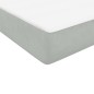 vidaXL Boxspringbett mit Matratze Hellgrau 90x220 cm Samt vidaXL Boxspringbett mit Matratze Hellgrau 90x220 cm Samt
