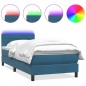 vidaXL Boxspringbett mit Matratze Dunkelblau 90x220 cm Samt vidaXL Boxspringbett mit Matratze Dunkelblau 90x220 cm Samt