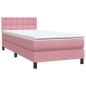 vidaXL Boxspringbett mit Matratze Rosa 80x210 cm Samt vidaXL Boxspringbett mit Matratze Rosa 80x210 cm Samt