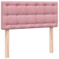 vidaXL Boxspringbett mit Matratze Rosa 80x210 cm Samt vidaXL Boxspringbett mit Matratze Rosa 80x210 cm Samt