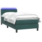 vidaXL Boxspringbett mit Matratze Dunkelgrün 90x210 cm Samt vidaXL Boxspringbett mit Matratze Dunkelgrün 90x210 cm Samt