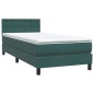 vidaXL Boxspringbett mit Matratze Dunkelgrün 90x210 cm Samt vidaXL Boxspringbett mit Matratze Dunkelgrün 90x210 cm Samt