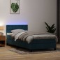 vidaXL Boxspringbett mit Matratze Dunkelblau 90x220 cm Samt vidaXL Boxspringbett mit Matratze Dunkelblau 90x220 cm Samt