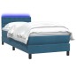vidaXL Boxspringbett mit Matratze Dunkelblau 90x220 cm Samt vidaXL Boxspringbett mit Matratze Dunkelblau 90x220 cm Samt