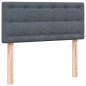 vidaXL Boxspringbett mit Matratze Dunkelgrau 80x220 cm Samt vidaXL Boxspringbett mit Matratze Dunkelgrau 80x220 cm Samt