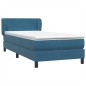 vidaXL Boxspringbett mit Matratze Dunkelblau 80x210 cm Samt vidaXL Boxspringbett mit Matratze Dunkelblau 80x210 cm Samt
