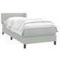 vidaXL Boxspringbett mit Matratze Hellgrau 80x220 cm Samt vidaXL Boxspringbett mit Matratze Hellgrau 80x220 cm Samt