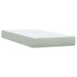 vidaXL Boxspringbett mit Matratze Hellgrau 80x210 cm Samt vidaXL Boxspringbett mit Matratze Hellgrau 80x210 cm Samt