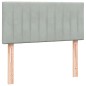 vidaXL Boxspringbett mit Matratze Hellgrau 80x210 cm Samt vidaXL Boxspringbett mit Matratze Hellgrau 80x210 cm Samt