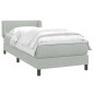 vidaXL Boxspringbett mit Matratze Hellgrau 80x210 cm Samt vidaXL Boxspringbett mit Matratze Hellgrau 80x210 cm Samt