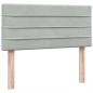 vidaXL Boxspringbett mit Matratze Hellgrau 80x210 cm Samt vidaXL Boxspringbett mit Matratze Hellgrau 80x210 cm Samt