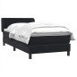 vidaXL Boxspringbett mit Matratze Schwarz 80x220 cm Samt vidaXL Boxspringbett mit Matratze Schwarz 80x220 cm Samt