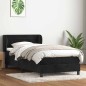 vidaXL Boxspringbett mit Matratze Schwarz 80x220 cm Samt vidaXL Boxspringbett mit Matratze Schwarz 80x220 cm Samt