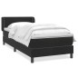 vidaXL Boxspringbett mit Matratze Schwarz 80x220 cm Samt vidaXL Boxspringbett mit Matratze Schwarz 80x220 cm Samt