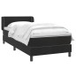 vidaXL Boxspringbett mit Matratze Schwarz 80x220 cm Samt vidaXL Boxspringbett mit Matratze Schwarz 80x220 cm Samt