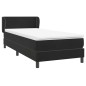 vidaXL Boxspringbett mit Matratze Schwarz 80x220 cm Samt vidaXL Boxspringbett mit Matratze Schwarz 80x220 cm Samt
