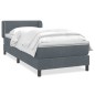 vidaXL Boxspringbett mit Matratze Dunkelgrau 90x210 cm Samt vidaXL Boxspringbett mit Matratze Dunkelgrau 90x210 cm Samt