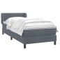 vidaXL Boxspringbett mit Matratze Dunkelgrau 90x210 cm Samt vidaXL Boxspringbett mit Matratze Dunkelgrau 90x210 cm Samt