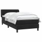 vidaXL Boxspringbett mit Matratze Schwarz 80x220 cm Samt vidaXL Boxspringbett mit Matratze Schwarz 80x220 cm Samt