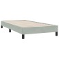vidaXL Boxspringbett mit Matratze Hellgrau 90x210 cm Samt vidaXL Boxspringbett mit Matratze Hellgrau 90x210 cm Samt