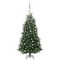 Künstlicher Weihnachtsbaum LEDs & Kugeln Grün 180 cm PVC & PE Künstlicher Weihnachtsbaum LEDs & Kugeln Grün 180 cm PVC & PE